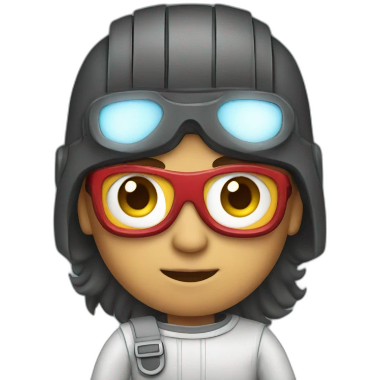engineer at keyboard dressed as superhero emoji