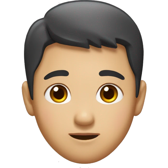 me , Big forehead, beautiful eyebrows, small eyes, nice cheeks, small nose, semi-full lips, Asian features. emoji