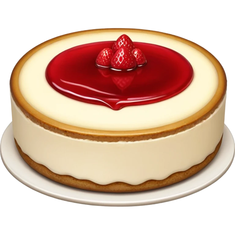 cheesecake with stawberry jam in it emoji