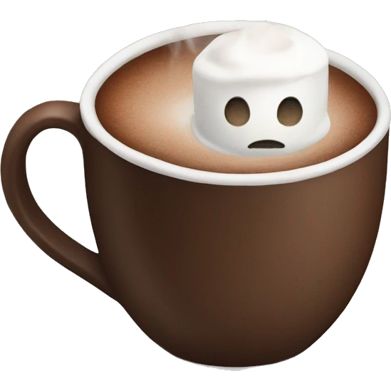 hot cocoa with marshmellows  emoji