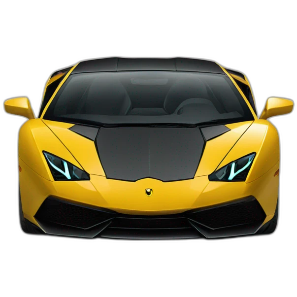Chat conduit une Lamborghini emoji