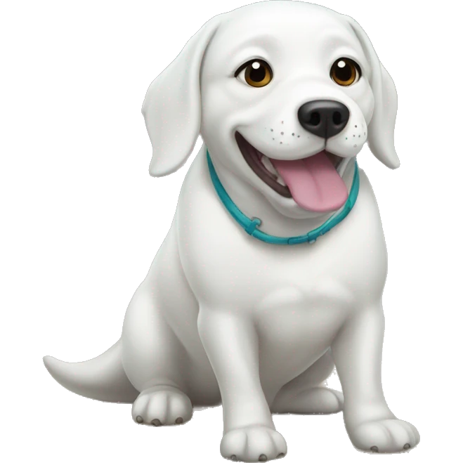 Beluga whale dog emoji