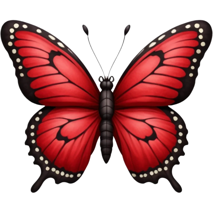 butterfly dark red emoji