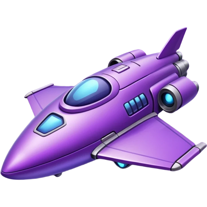 glitter purple spaceship emoji