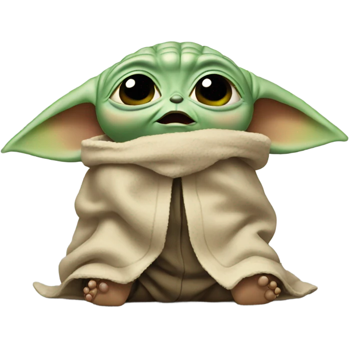 crying baby yoda  emoji