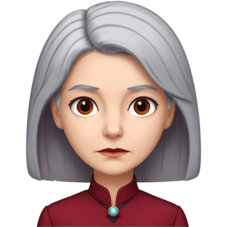 i need an image of a older woman named bonny who is a bind fund manager. where dark red professional dress with grey hair emoji