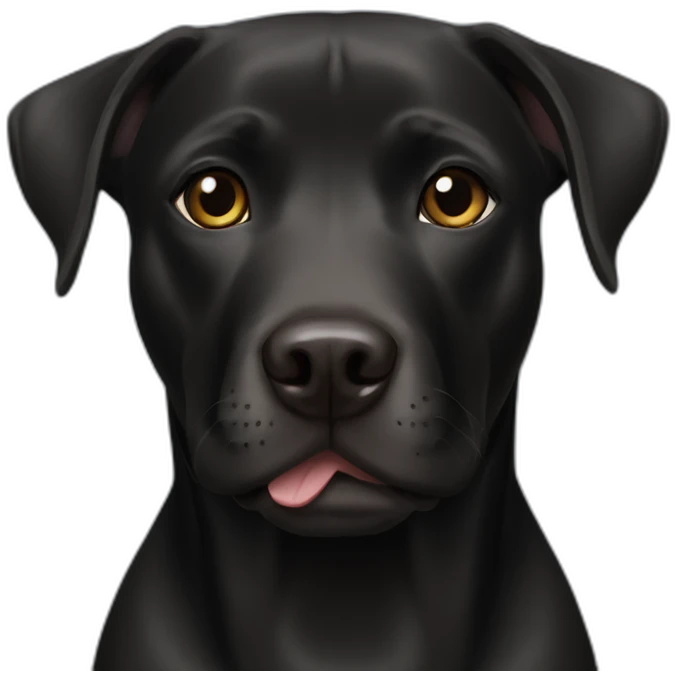 Black labrador pitbull mix emoji