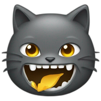 Un chat qui chevauche à la mort emoji