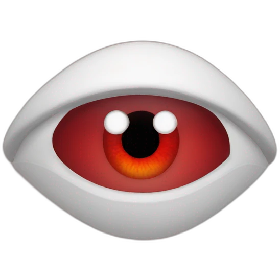 red eye smiling emoji