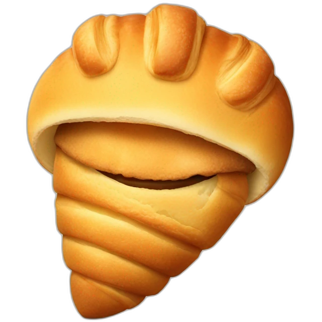 Very angry croissant emoji
