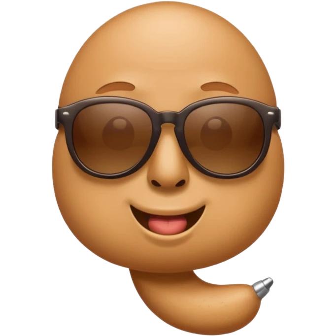 A penis with sunglasses  emoji