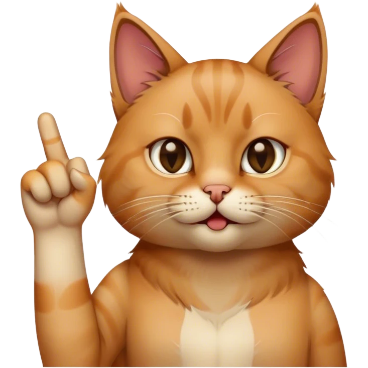 cat showing middle finger  emoji