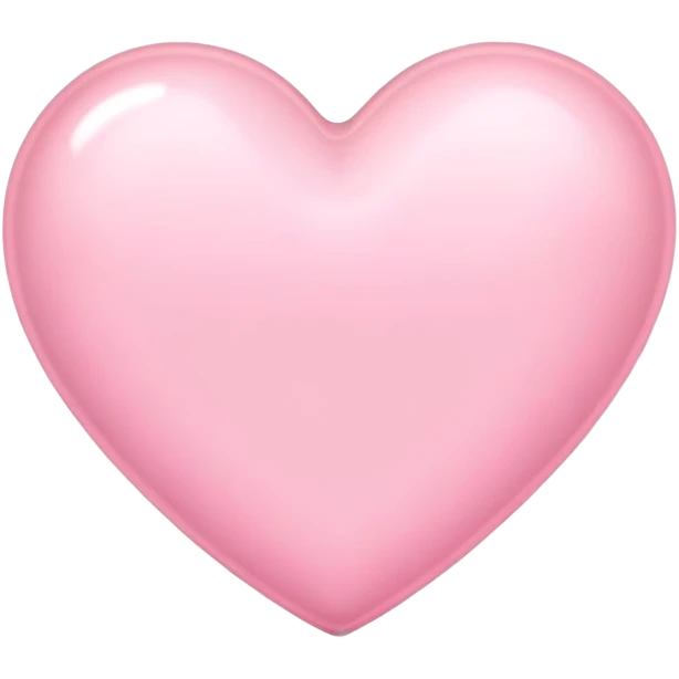 pastel pink heart with soft glow and shiny surface emoji