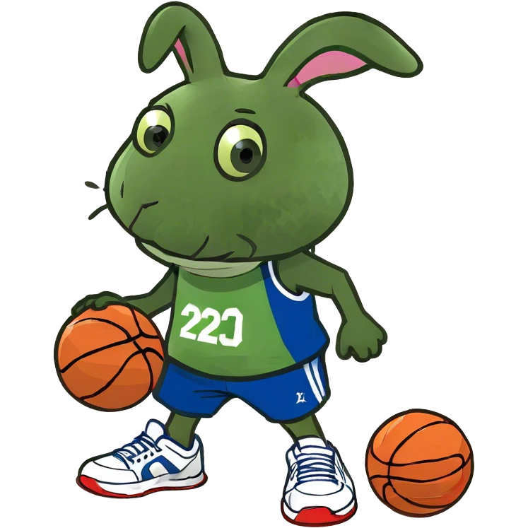Bunny playing basketball emoji