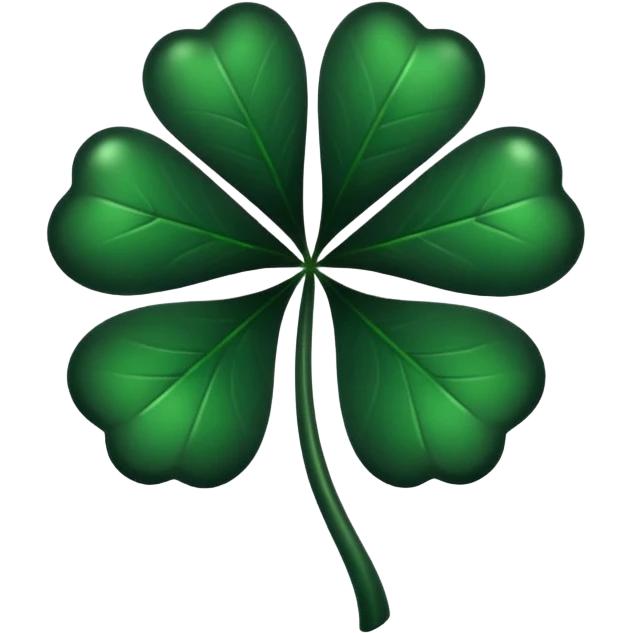 black 5 leaf clover emoji