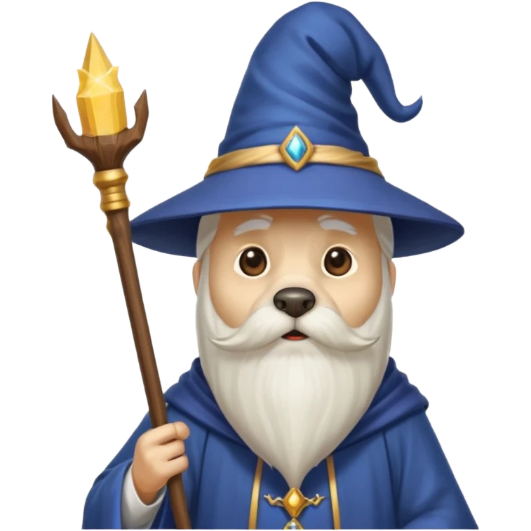 Dog wizard emoji