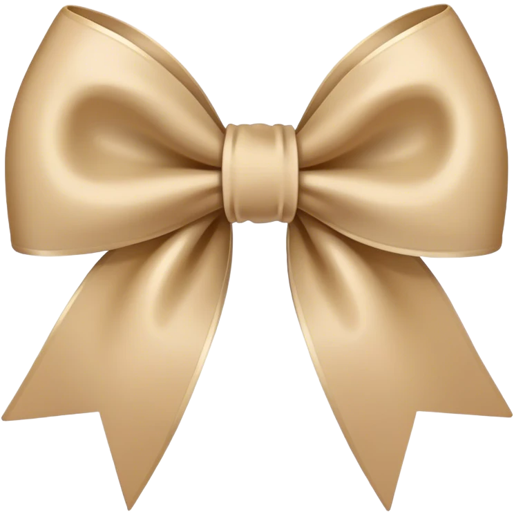 Beige bow emoji