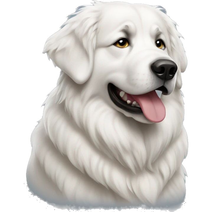 Great Pyrenees sitting emoji