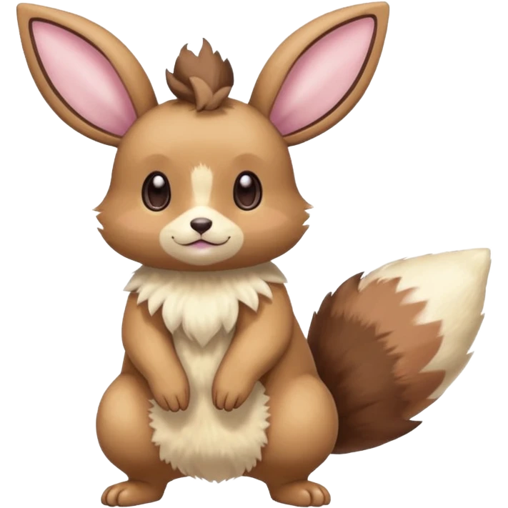 Pastel buneary-lopunny-furret-eevee-fusion (full body) emoji