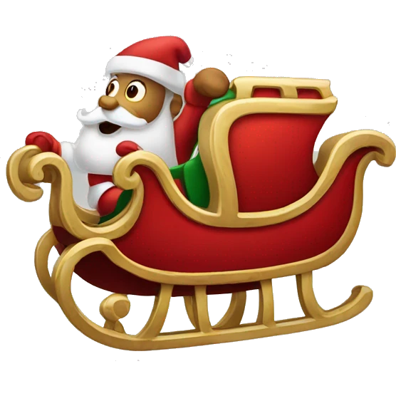 Santa's-sleigh emoji