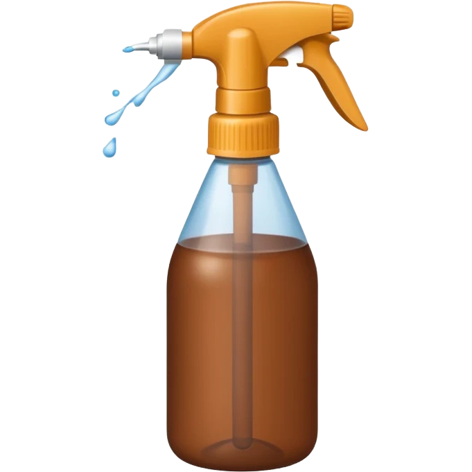 spray bottle brown colored emoji