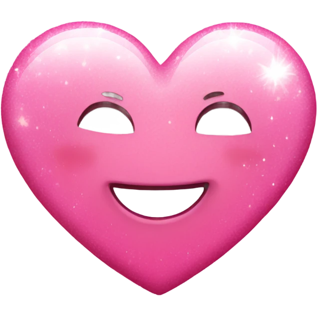 Pink heart with sparkles emoji