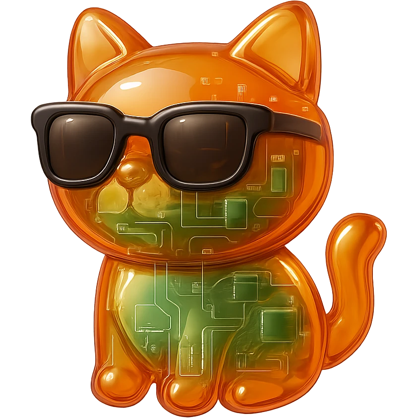 Cat wearing sunglasses emoji