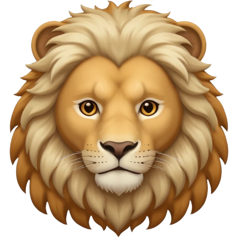 white lion with light brown eyes emoji