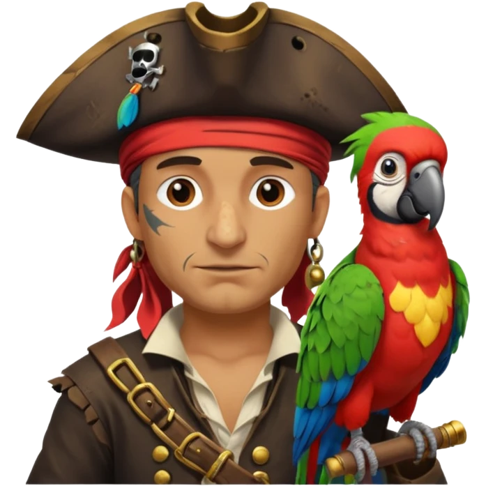 pirate and parrot emoji