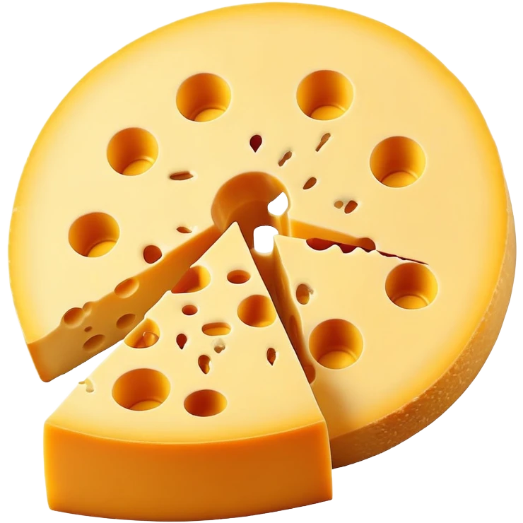 Cheese wheel with a slice cut out emoji