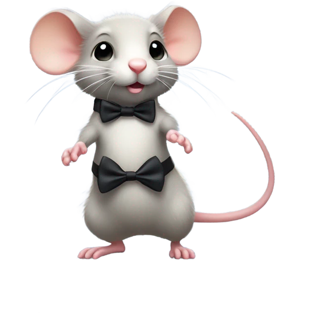 Cute dancing rat emoji