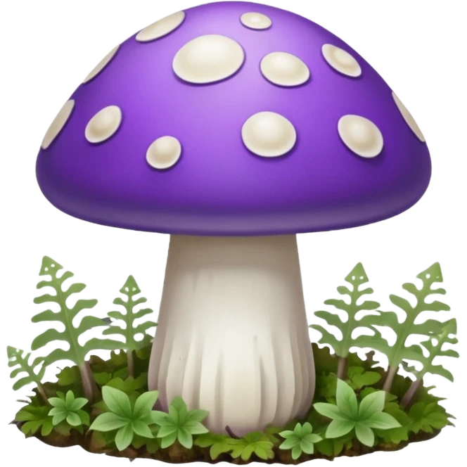 cogumelo fantasma fantasma roxo e branco emoji
