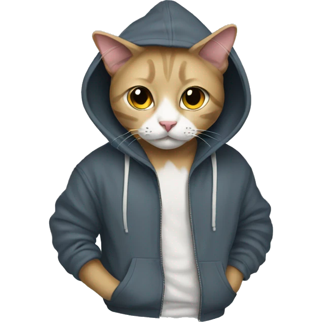 Cat in a hoodie emoji