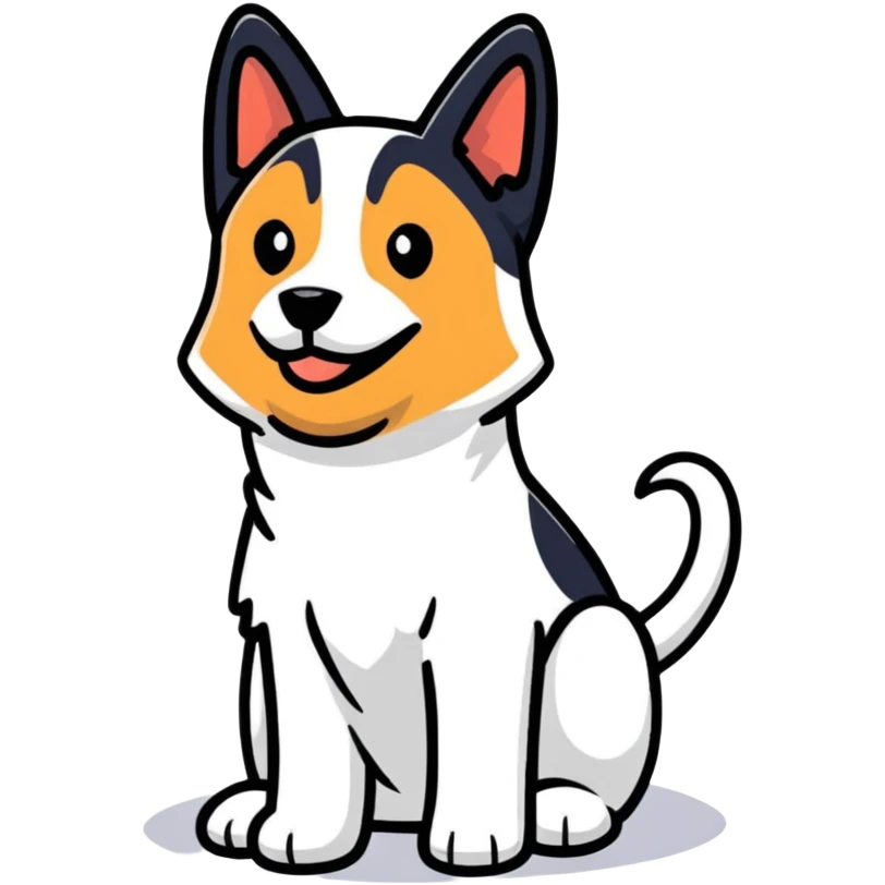 playful dog emoji