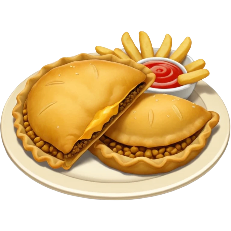 plato con milanesa y papas fritas emoji