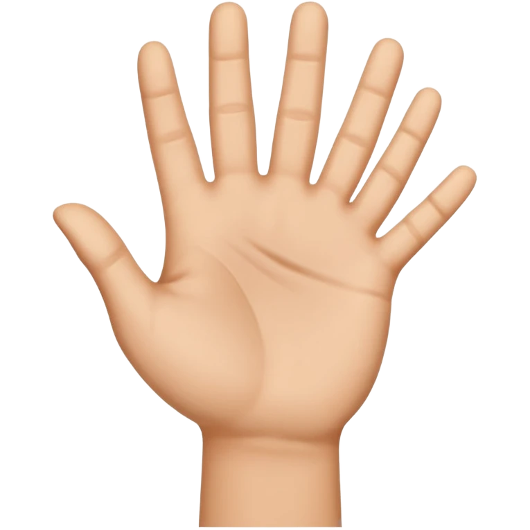 Makes the hand lower and facing upwards  emoji