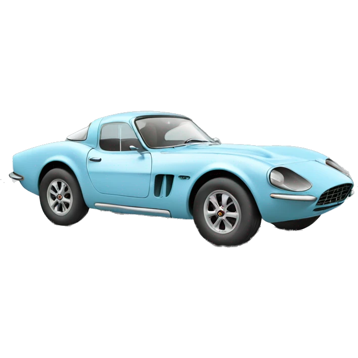 Light blue vintage sports car emoji