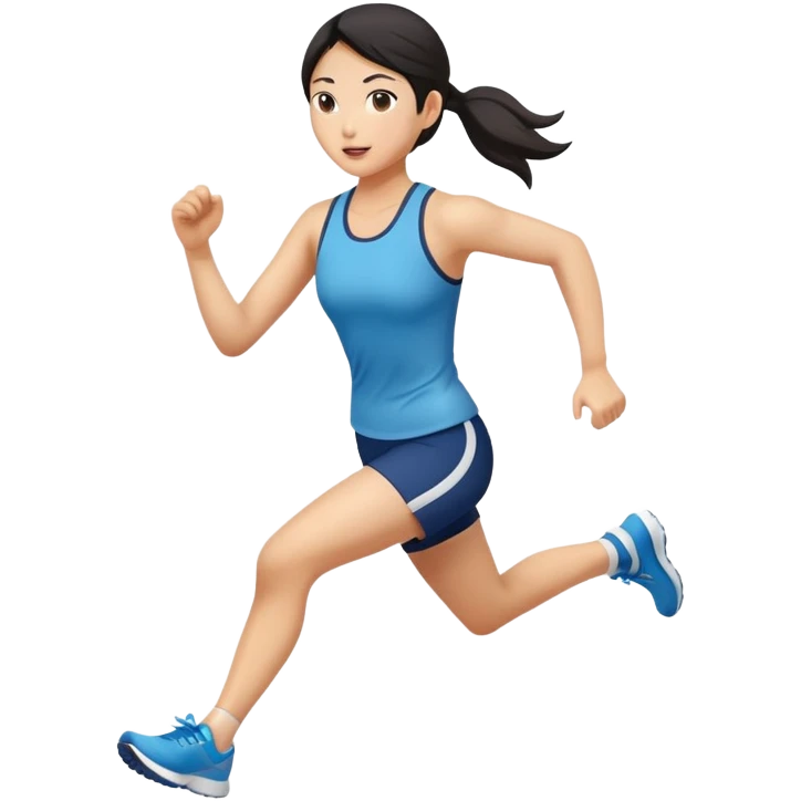 asian female running emoji