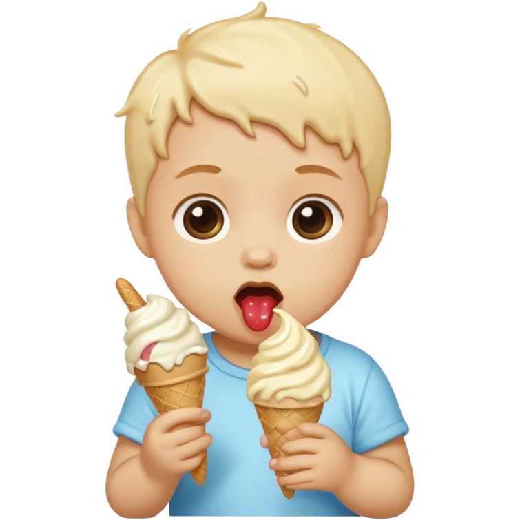 Baby eat Ice cream emoji