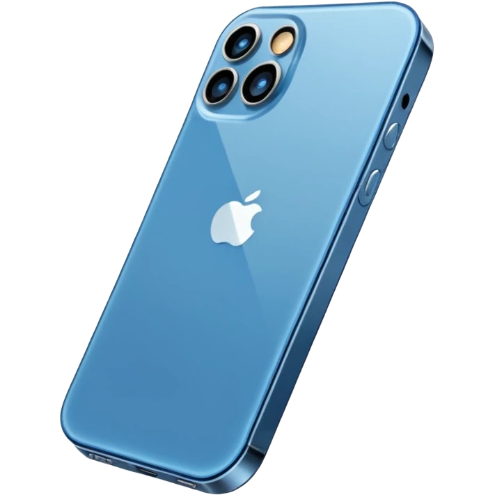 Téléphone iPhone 13 bleu emoji