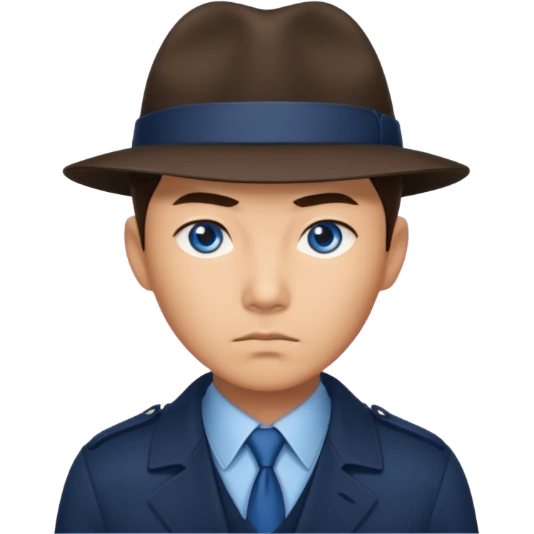 detective, asian, blue  emoji