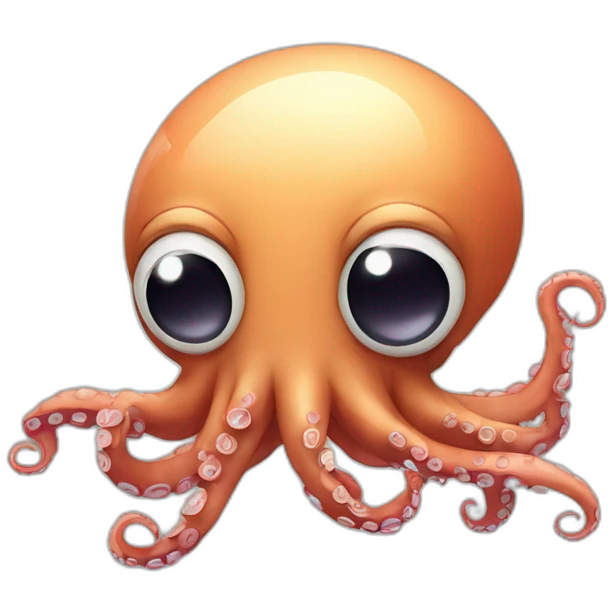 Octopus with glass emoji