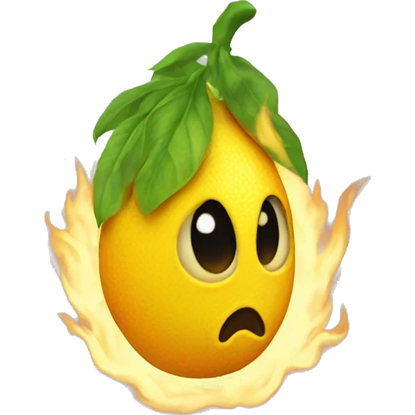 flaming lemon emoji