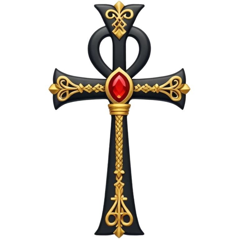Bloody Black Ankh emoji