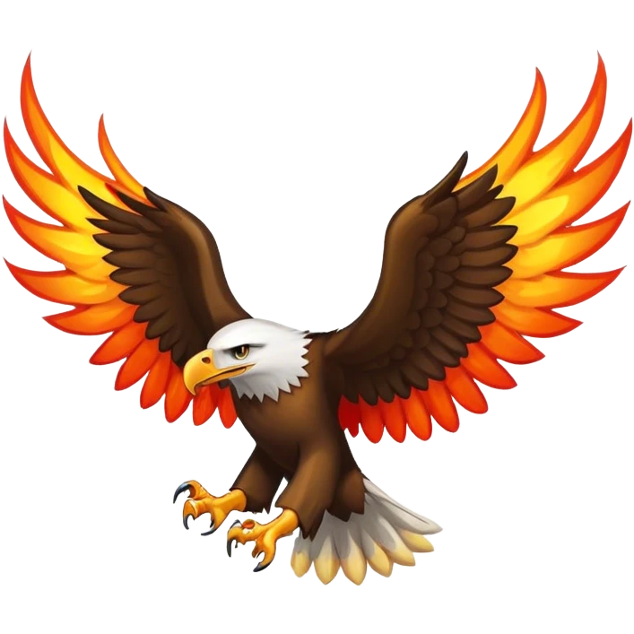 eagle with fire wings  emoji