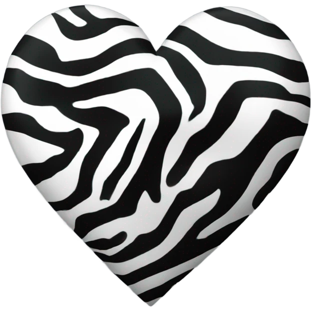 Zebra heart emoji