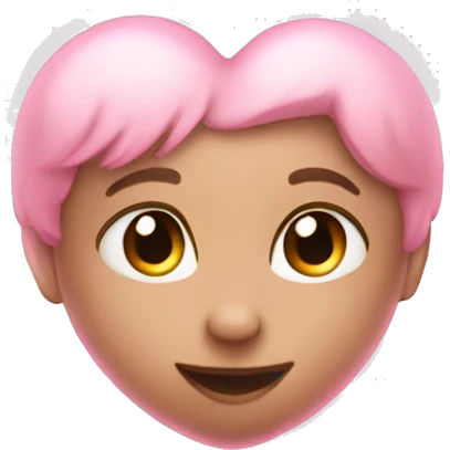 Baby pink glowing heart emoji