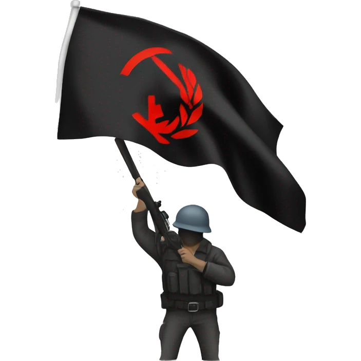 Un drapeau antifasciste  emoji