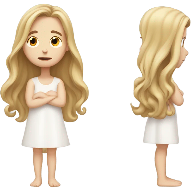  White girl ashamed of herself of hiding face in hands emoji