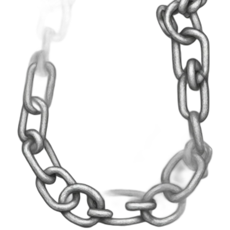 Man made up of chain emoji